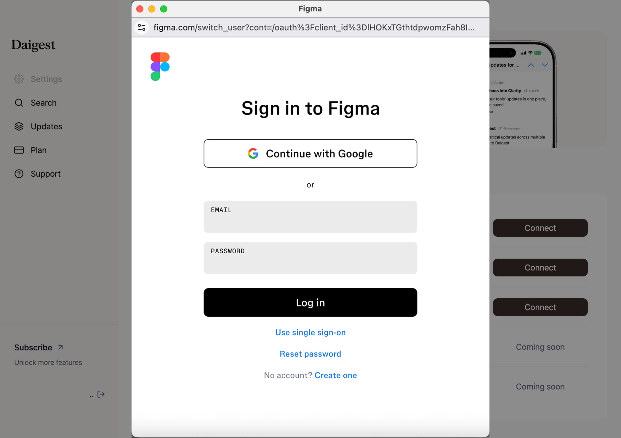Figmaログイン